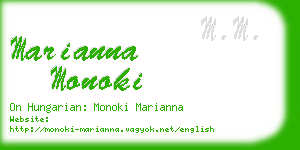 marianna monoki business card